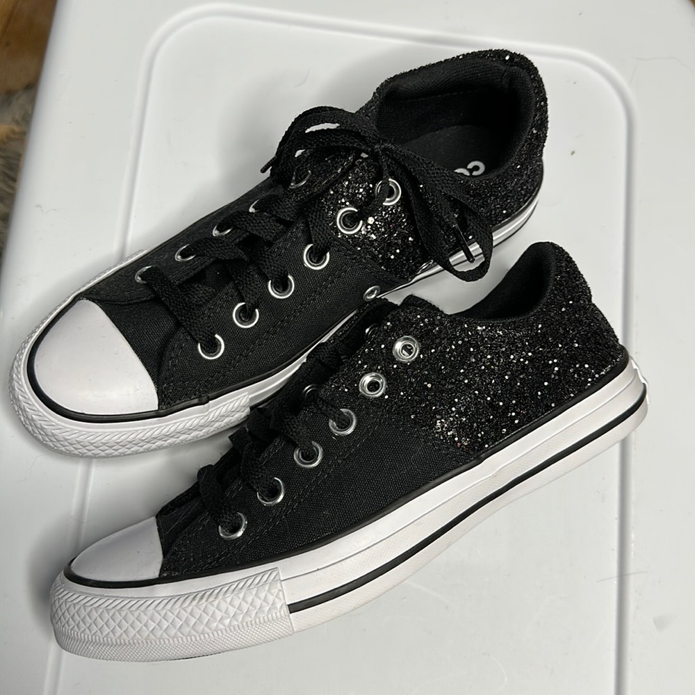 Woman’s black glitter 7.5 converse